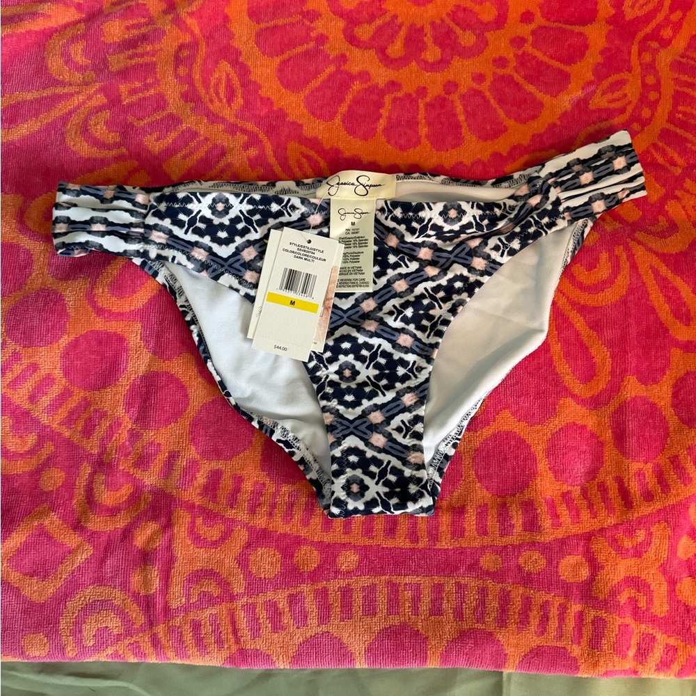 Jessica Simpson MULTI Venice Beach Shirred Hipster Bikini Swim Bottom